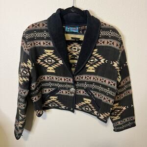 Shaver Lake Vintage Western Aztec Cropped Jacket Size M